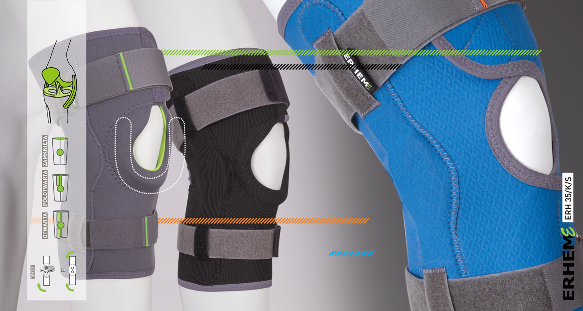 ERH 35/K/S Knee joint brace short Sport, REHAproactive series